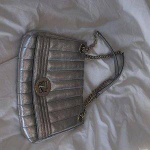  HP  Quilted Silver Metallic Kate Spade Purse